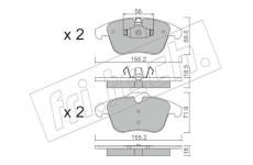 Sada brzdových destiček, kotoučová brzda fri.tech. 691.5
