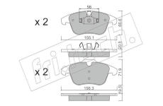 Sada brzdových destiček, kotoučová brzda fri.tech. 691.6