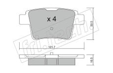 Sada brzdových destiček, kotoučová brzda fri.tech. 693.0