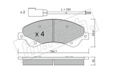Sada brzdových destiček, kotoučová brzda fri.tech. 695.0