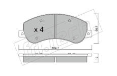 Sada brzdových destiček, kotoučová brzda fri.tech. 696.1