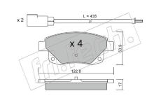 Sada brzdových destiček, kotoučová brzda fri.tech. 697.0