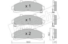 Sada brzdových destiček, kotoučová brzda fri.tech. 699.0