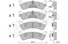 Sada brzdových destiček, kotoučová brzda fri.tech. 700.0