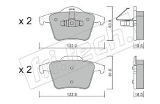 Sada brzdových destiček, kotoučová brzda fri.tech. 704.0