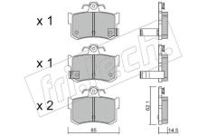 Sada brzdových destiček, kotoučová brzda fri.tech. 707.1