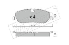 Sada brzdových destiček, kotoučová brzda fri.tech. 709.0