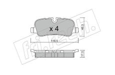 Sada brzdových destiček, kotoučová brzda fri.tech. 710.0