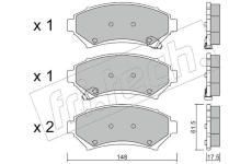 Sada brzdových destiček, kotoučová brzda fri.tech. 712.0