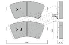 Sada brzdových destiček, kotoučová brzda fri.tech. 718.0