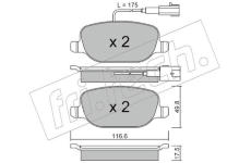 Sada brzdových destiček, kotoučová brzda fri.tech. 720.1