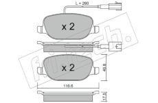 Sada brzdových destiček, kotoučová brzda fri.tech. 720.2