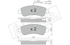 Sada brzdových destiček, kotoučová brzda fri.tech. 726.1