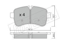 Sada brzdových destiček, kotoučová brzda fri.tech. 727.0