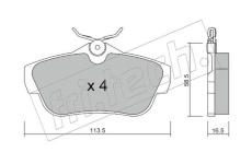 Sada brzdových destiček, kotoučová brzda fri.tech. 728.0