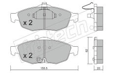 Sada brzdových destiček, kotoučová brzda fri.tech. 731.0