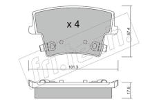 Sada brzdových destiček, kotoučová brzda fri.tech. 734.0