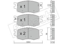 Sada brzdových destiček, kotoučová brzda fri.tech. 740.0