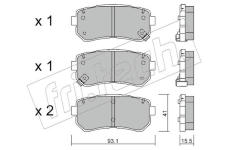 Sada brzdových destiček, kotoučová brzda fri.tech. 741.0