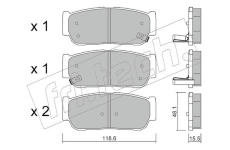 Sada brzdových destiček, kotoučová brzda fri.tech. 743.0