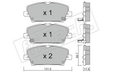 Sada brzdových destiček, kotoučová brzda fri.tech. 744.0