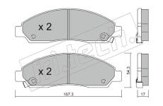 Sada brzdových destiček, kotoučová brzda fri.tech. 747.0