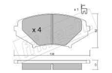 Sada brzdových destiček, kotoučová brzda fri.tech. 748.0