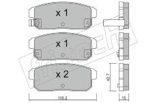 Sada brzdových destiček, kotoučová brzda fri.tech. 749.0