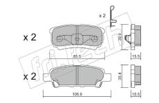 Sada brzdových destiček, kotoučová brzda fri.tech. 753.0
