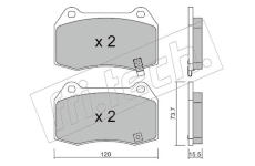 Sada brzdových destiček, kotoučová brzda fri.tech. 754.0