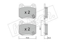 Sada brzdových destiček, kotoučová brzda fri.tech. 755.0
