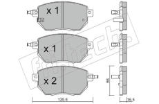 Sada brzdových destiček, kotoučová brzda fri.tech. 757.0