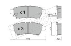 Sada brzdových destiček, kotoučová brzda fri.tech. 760.0