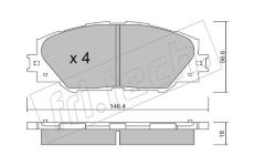 Sada brzdových destiček, kotoučová brzda fri.tech. 764.0