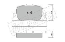 Sada brzdových destiček, kotoučová brzda fri.tech. 768.0