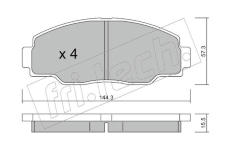 Sada brzdových destiček, kotoučová brzda fri.tech. 771.0