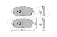 Sada brzdových destiček, kotoučová brzda fri.tech. 772.0