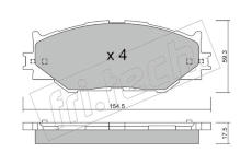 Sada brzdových destiček, kotoučová brzda fri.tech. 776.0