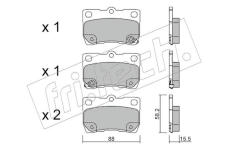 Sada brzdových destiček, kotoučová brzda fri.tech. 777.0