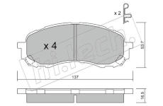 Sada brzdových destiček, kotoučová brzda fri.tech. 778.0