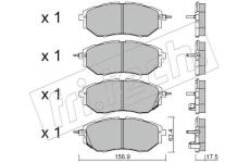 Sada brzdových destiček, kotoučová brzda fri.tech. 779.0