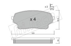 Sada brzdových destiček, kotoučová brzda fri.tech. 781.0