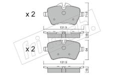 Sada brzdových destiček, kotoučová brzda fri.tech. 784.0