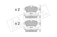 Sada brzdových destiček, kotoučová brzda fri.tech. 785.0
