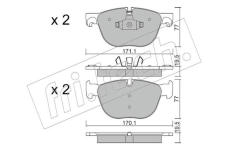 Sada brzdových destiček, kotoučová brzda fri.tech. 786.0