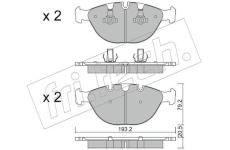 Sada brzdových destiček, kotoučová brzda fri.tech. 787.0