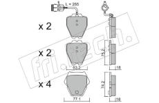Sada brzdových destiček, kotoučová brzda fri.tech. 790.0