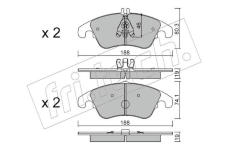 Sada brzdových destiček, kotoučová brzda fri.tech. 791.2
