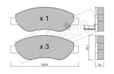 Sada brzdových destiček, kotoučová brzda fri.tech. 793.0