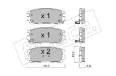 Sada brzdových destiček, kotoučová brzda fri.tech. 795.0